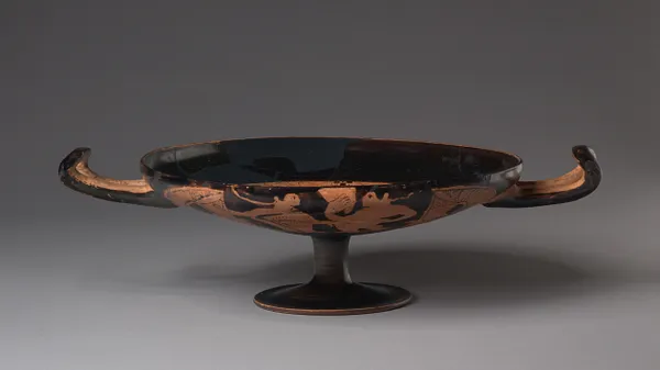 Red-Figure Kylix (Drinking Cup): Artemis and Stag