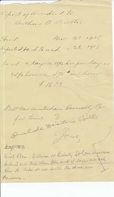 Report, November , 1918