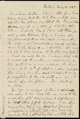 Letter from Richard Davis Webb, Dublin, [Ireland], to Lucia Weston, May 14, 1858