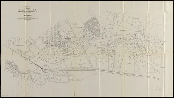 Index map of land near Anacostia River D.C. between district line and Baltimore & Potomac R.R.