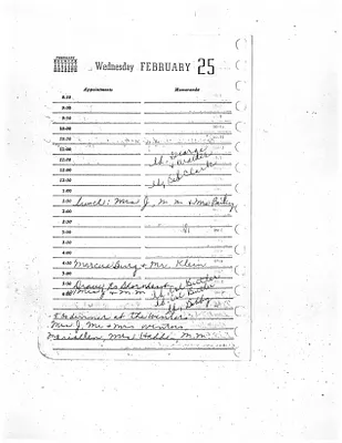 Lyndon Johnson's 1959 Desk Diary, beginning 2/25/1959