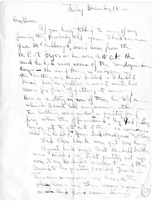 Letter from Mary Paxton to Bess Wallace