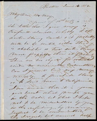 Letter from Charles F. Hovey, Boston, to Samuel May, June 14, 1852