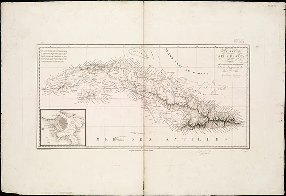 Carte de l'ile de Cuba