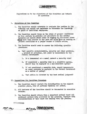 Memorandum, Suggestions as to the Objectives of the Committee and Methods of Operation, with Attachments