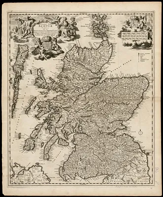 Exactissima Regni Scotiae tabula tam in septentrionalem et meriodionalem quam in minores earundem provincias, insulasq[ue] ei undique praetensas accurate divisa