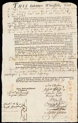 George Jolly indentured to apprentice with Ebenezer Alden of Braintree, 28 May 1791