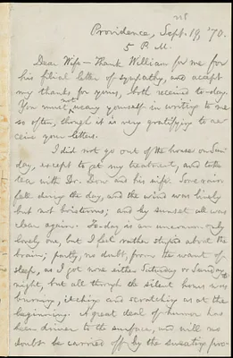 Letter from William Lloyd Garrison, Providence, [R.I.], to Helen Eliza Garrison, Sept. 19, [18]70