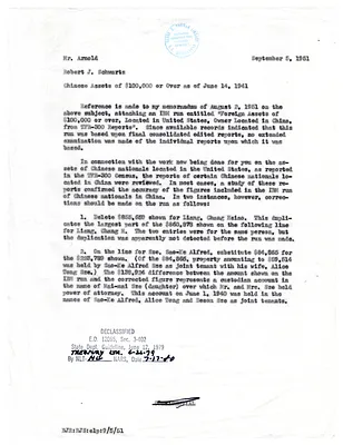 Memorandum to Elting Arnold from Robert J. Schwartz