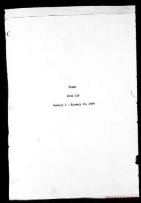 Volume 159, January 1 – January 10, 1939