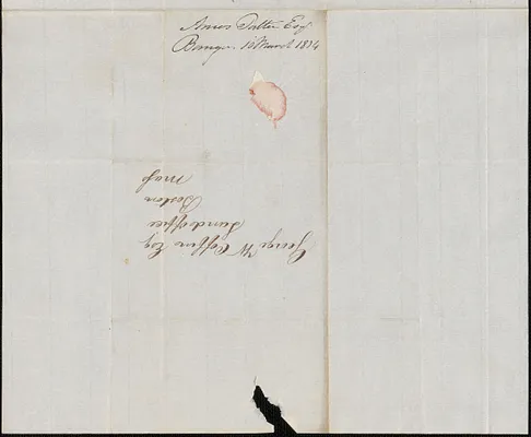 Amos Patten to George Coffin, 10 March 1834