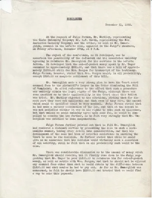 Memorandum, December 31, 1935