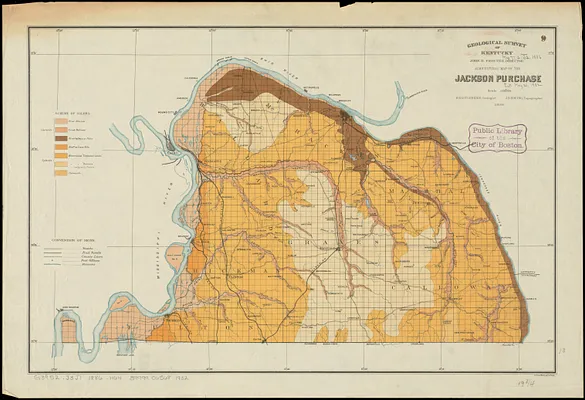 Agricultural map of the Jackson Purchase