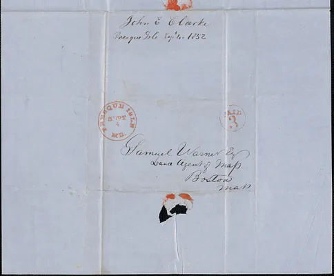 John E. Clark to Samuel Warner, 4 September 1852