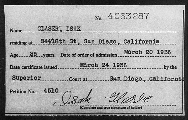 Glaser, Isak - 1936
