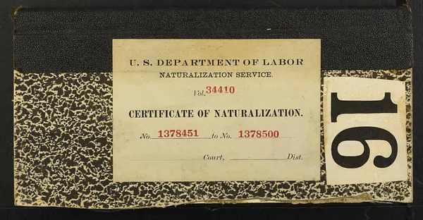 Volume 16, Certificates 1378451 - 1378500, 1920