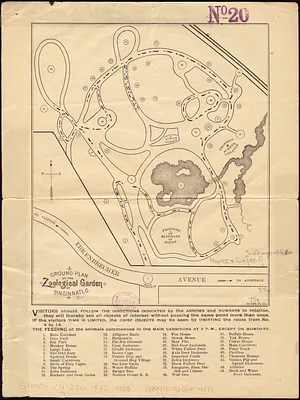 Ground plan of the Zoological Garden of Cincinnati, O