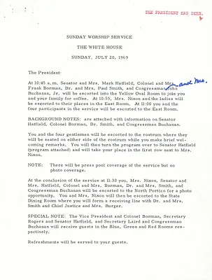 July 20, 1969, Church Service
