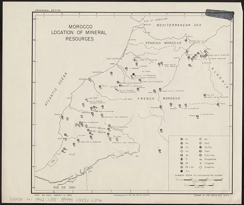Morocco, location of mineral resources