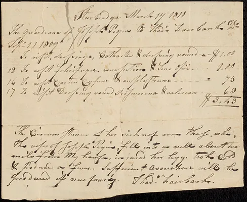 Accounts of Guardians of the Dudley Indians 1810
