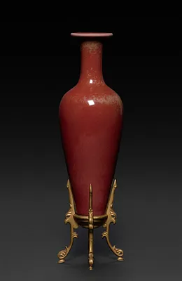 Bottle with Peach Bloom Glaze