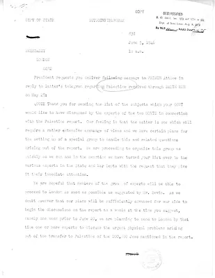 Message from President Harry S. Truman to Prime Minister Clement Attlee