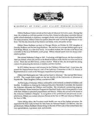 HRC Correspondence-HRC Biography
