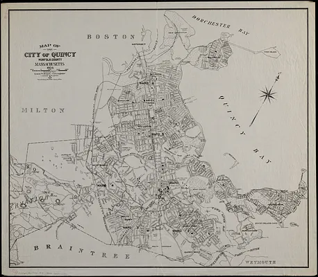 Map of the city of Quincy, Norfolk County, Massachusetts, 1934