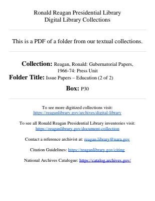 Issue Papers - Education (2 of 2)