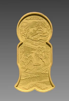 Ink Stick from an Imperially Commissioned Set of Ink Stick with Images and Poems of Famous West Lake Sites