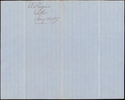 David Pingree to W. A. Harrington, 28 January 1857