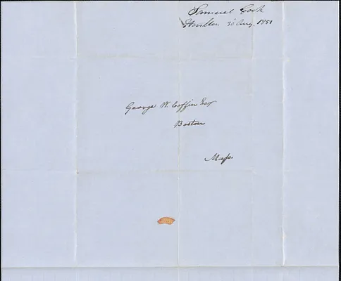Samuel Cook to George Coffin, 30 August 1851