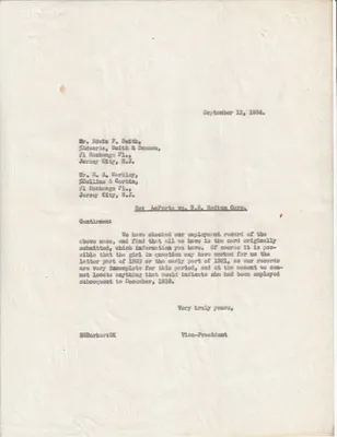 Letters Sent to Edwin F. Smith, E.A. Markley, September 12, 1934