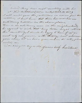 Letter from Lewis Ford, North Abington, [Massachusetts], to Samuel May, 1851 Aug[ust] 24