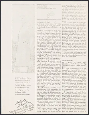 Herbert Brutus Ehrmann Papers, 1906-1970. Sacco-Vanzetti. Reviews, 1969. Box 9, Folder 1, Harvard Law School Library, Historical & Special Collections