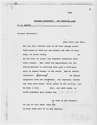 Speech by Eleanor Roosevelt