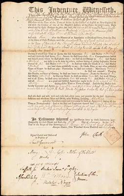 James Goffe indentured to apprentice with John Clark of Eastham, 5 January 1767