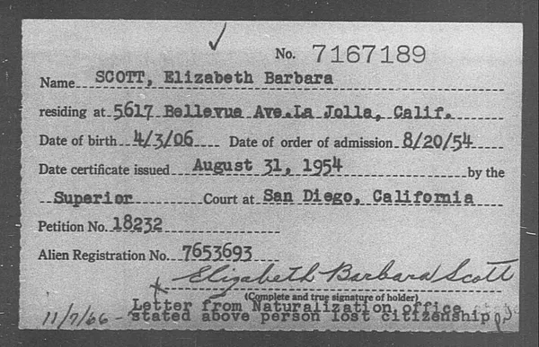 Scott, Elizabeth Barbara - 1954