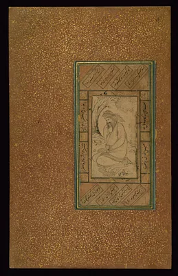Single Leaf of an Old Man Kneeling