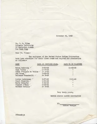 Letters Sent to Dr. F.B. Flinn [Dr. Frederick B. Flinn], November 26, 1948