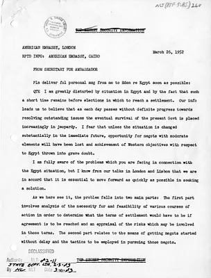 Memorandum from Secretary of State Dean Acheson to Ambassador, American Embassy, London