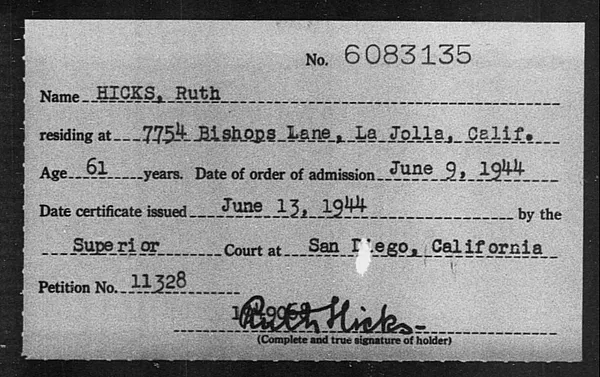 Hicks, Ruth - 1944