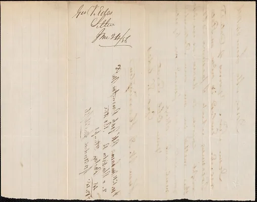 George V. Edes to W. A. Harrington, 24 June 1856
