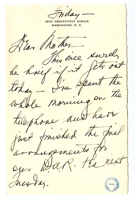 Letter from Bess W. Truman to Madge Gates Wallace