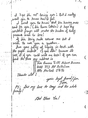 Letter from Tom Donovan to President Carter