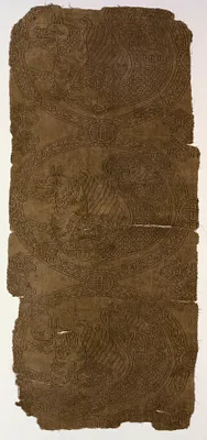 Fragment with Senmurvs