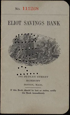 Robert F. Knapp's deposit book for Eliot Savings Bank