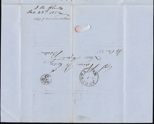 Isaac R. Clark to Samuel Warner, 28 February 1852