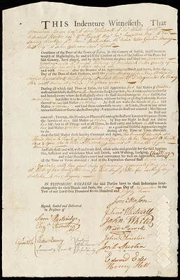 Joanna Goodrage indentured to apprentice with Daniel Billing of Hardwick, 1 November 1787