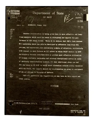 Telegram from Secretary of State Dean Acheson